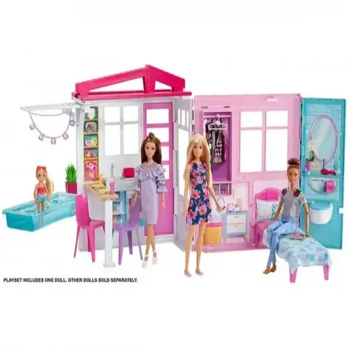 Детски комплект розова къща с басейн и с кукла Barbie | P96125
