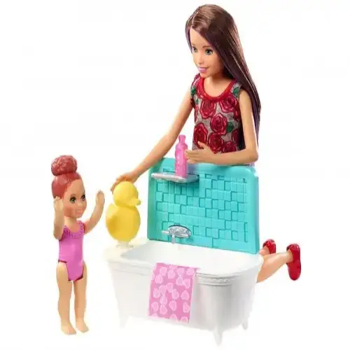 Детски игрален комплект детегледачка: Време за баня Barbie | P96152