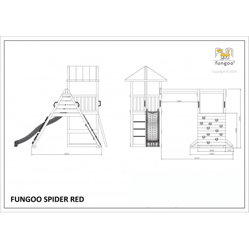 мoдул Spider Red люлка, мрежа и стена за катерене  - 5