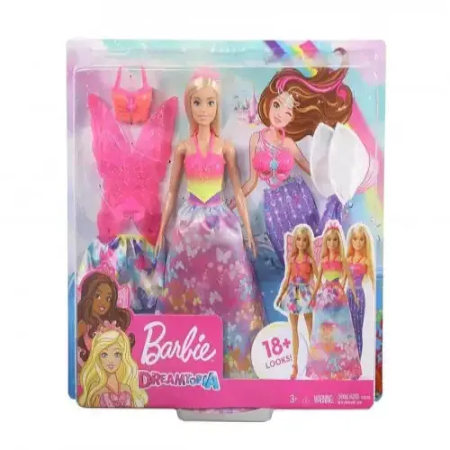 Детска кукла Barbie-Комплект с 3 костюма: русалка,фея и принцеса | P96198