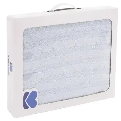 Бебешко плетено памучно одеяло Kikka Boo Light Blue | P96231