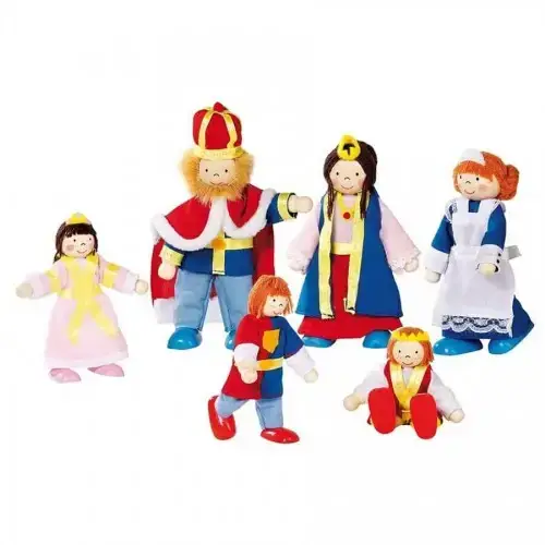 Детски комплект - Гъвкави кукли Goki Кралско семейство 