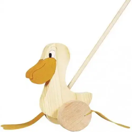 Детска дървена играчка за бутане Goki Пеликан | P96717