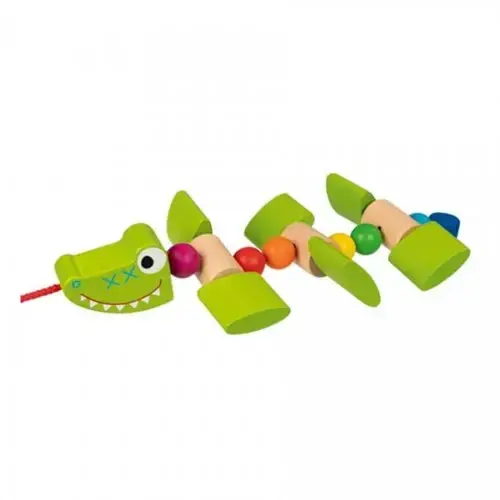 Детска играчка - Крокодил за дърпане Goki | P96756