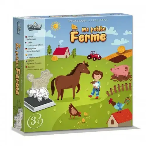 Детски комплект за оцветяване Crealign Фермата, 10 печата | P96931