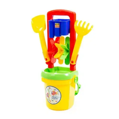 Детска плажна мелница с гребло и лопатка Polesie Toys  - 1