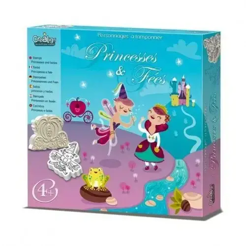 Детски комплект за оцветяване Crealign Принцеси и феи, 10 печата | P96999