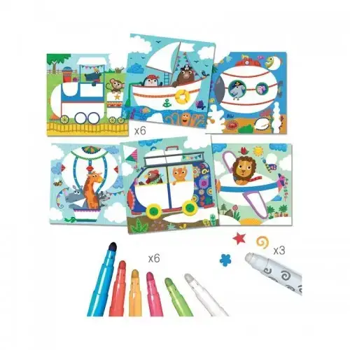 Детски карти Crealign за оцветяване с магически маркери | P97043