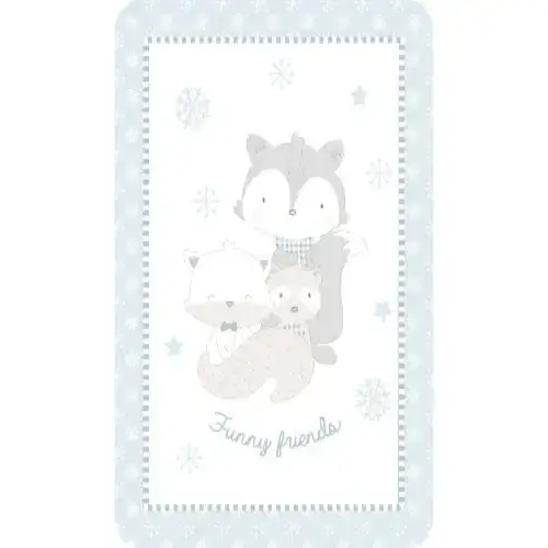 Супер меко бебешко одеяло KikkaBoo Funny Friends 80/110 см синьо | P97067