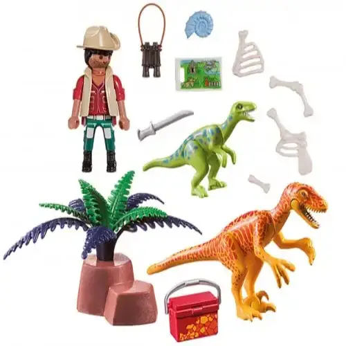 Детски комплект - Изследовател на динозаври в преносимо куфарче | P97122