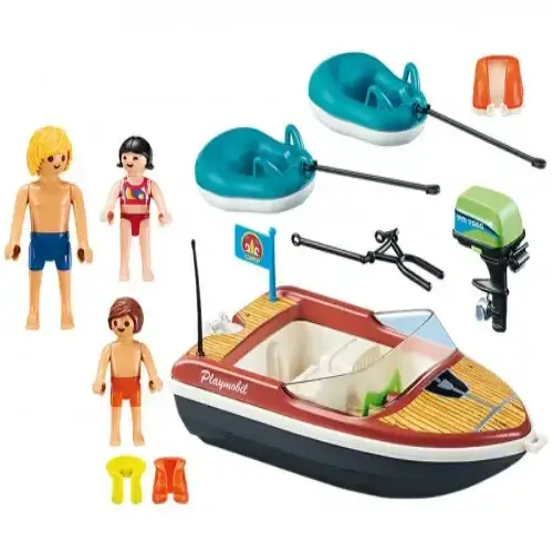 Детски комплект за игра - Моторна лодка Playmobil | P97143