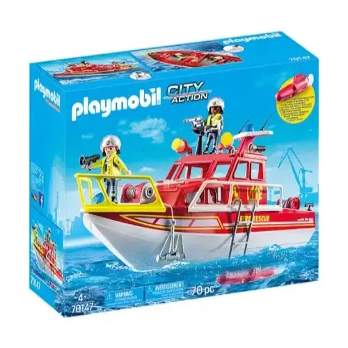 Детски комплект за игра - Пожарна спасителна лодка Playmobil | P97153