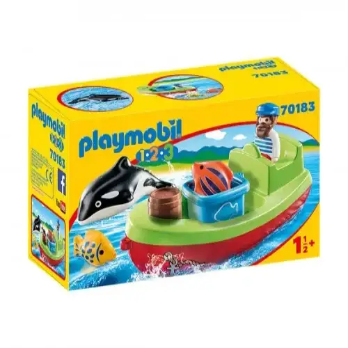 Детски комплект - Рибар с лодка Playmobil | P97161