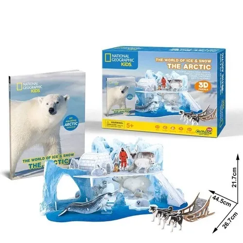 Детски 3D пъзел Cubic Fun Леденият и снежен свят на Арктика 73ч. | P97303