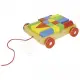 Детска играчка - Количка за дърпане с конструктор Goki 18 части  - 1