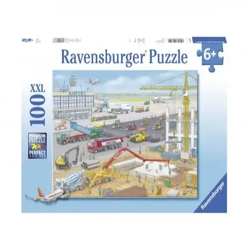 Детски пъзел Ravensburger Строителна площадка - летище 100 ел. | P97322