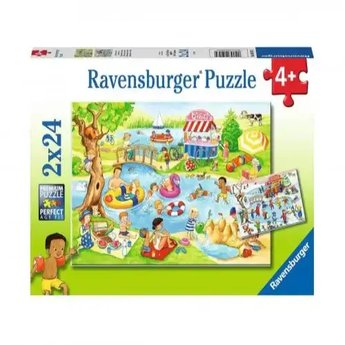 Детски пъзел Ravensburger Забавление при езерото 2х24 ел. | P97372