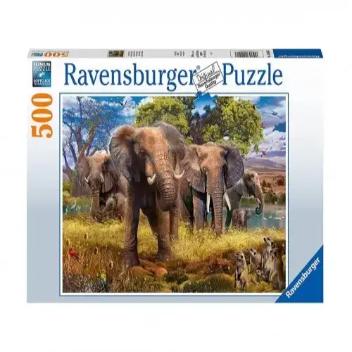 Детски пъзел Ravensburger Семейство слонове 500 ел. | P97451