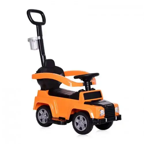 Детска кола за яздене Lorelli X-TREME+ дръжка, оранжева | P97475