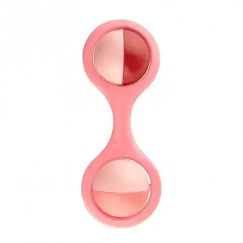 Бебешка дрънкалка с въртящи се топчета Canpol Barbell, розова | P97766