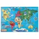 Детски пъзел Melissa&Doug Карта на света 33 ч.  - 2