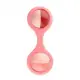 Бебешка дрънкалка с въртящи се топчета Canpol Barbell, розова 