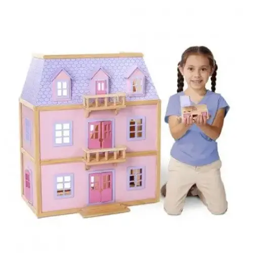 Детска къща за кукли с обзавеждане Melissa and Doug 3 етажа | P97952