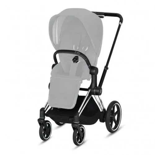 Шаси за бебешка количка e-Priam Chrome ч.кожа+ скеле на седалка | P97977