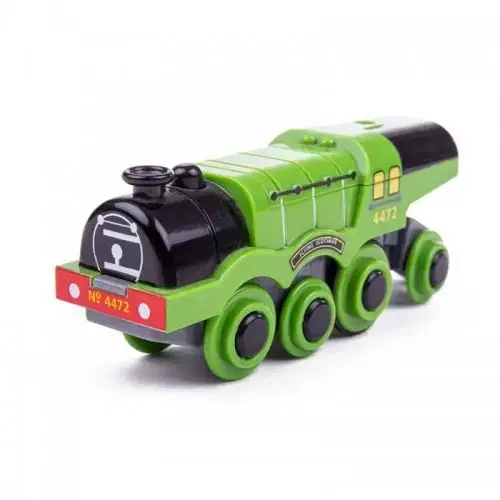Детски дървен локомотив на батерия BigJigs Летящият шотландец | P98233