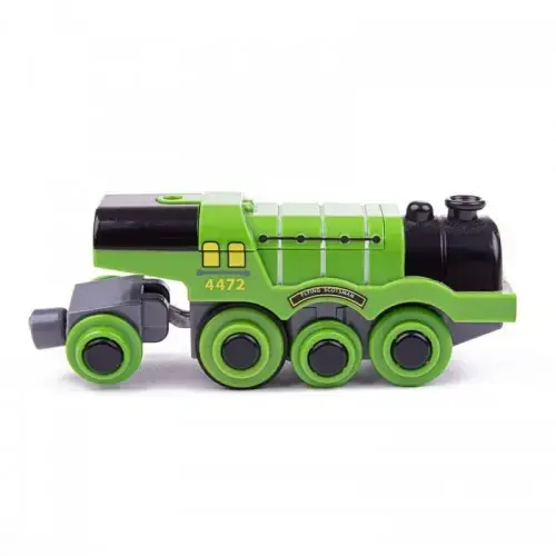 Детски дървен локомотив на батерия BigJigs Летящият шотландец | P98233