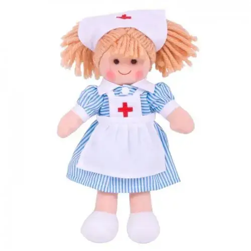 Бебешка кукла Медицинската сестра Нанси BigJigs 28 см | P98242