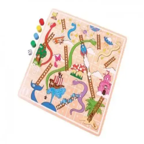 Детска дървена игра - Змии и стълби 2 BigJigs | P98249