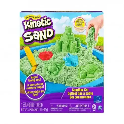 Детски пясъчник със зелен пясък Spin Master Kinetic Sand | P98288