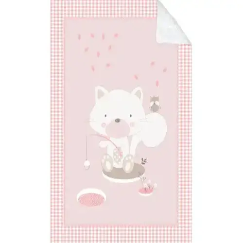 Супер меко бебешко одеяло с шерпа Polar Fisher 110/140 см розово | P98317