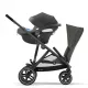 Бебешка количка за близнаци Cybex Gazelle S Soho Grey black  - 4