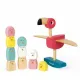 Детска дървена балансна игра Janod Zigolos Фламинго  - 2