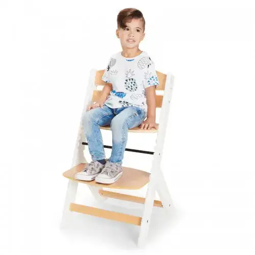 Столче за хранене KinderKraft ENOCK, Дървено/бели крака | P99227