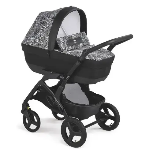 Бебешка количка 3в1 Cam Dinamico Smart черна с листенца | P107327