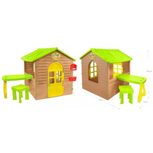 Детска къща с маса и стол Mochtoys | P107397