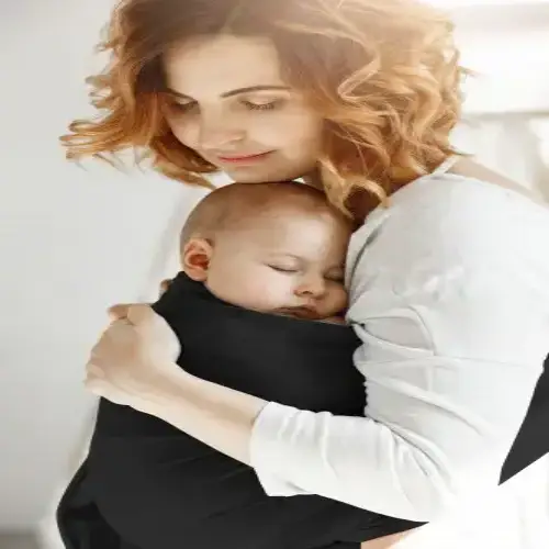 Слинг за носене на бебе Cangaroo Cherish, черен | P107404