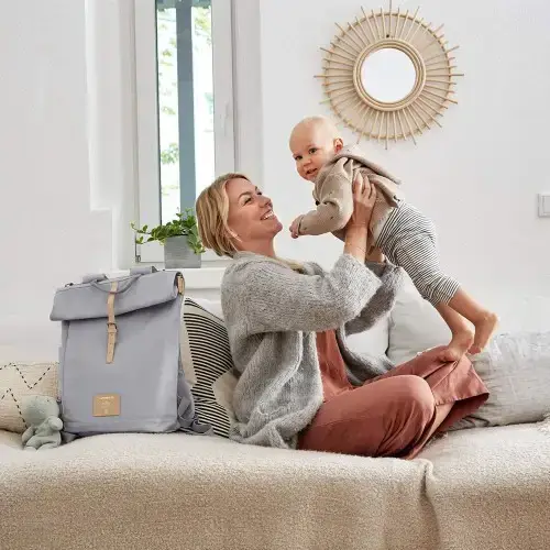 Чанта Lassig Rolltop Backpack за бебешка количка  - 12