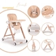 Бебешки детски стол за хранене Cangaroo Brunch бежов  - 1
