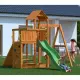 ACTIVER  дървена детска площадка с пързалка и люлки  - 4