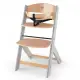 Столче за хранене KinderKraft ENOCK, Дървено/сиви крака  - 4