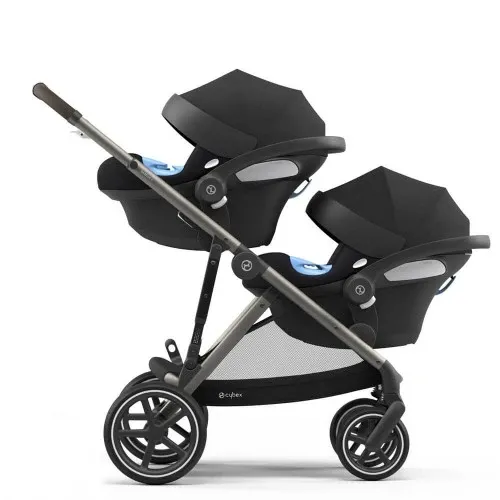 Бебешка количка за близнаци Cybex Gazelle S Deep Black taupe | P111653
