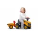 Бебешки трактор с ремарке, гребло и лопатка Falk, жълт  - 3