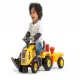 Бебешки трактор с ремарке Falk Komatsu, гребло и лопатка, жълт  - 3