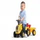 Бебешки трактор с ремарке Falk Komatsu, гребло и лопатка, жълт  - 4