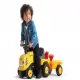 Бебешки трактор с ремарке Falk Komatsu, гребло и лопатка, жълт  - 5