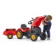 Детски трактор с ремарке, отварящ се капак и педали Falk  - 3